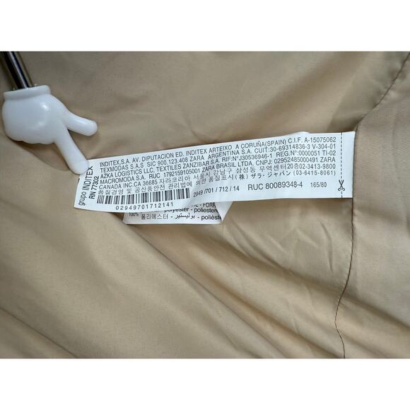 ZARA Bouclé Teddy Sherpa Coat Beige – Size 13–14 (Women’s XS/S Fit) - Picture 9 of 13